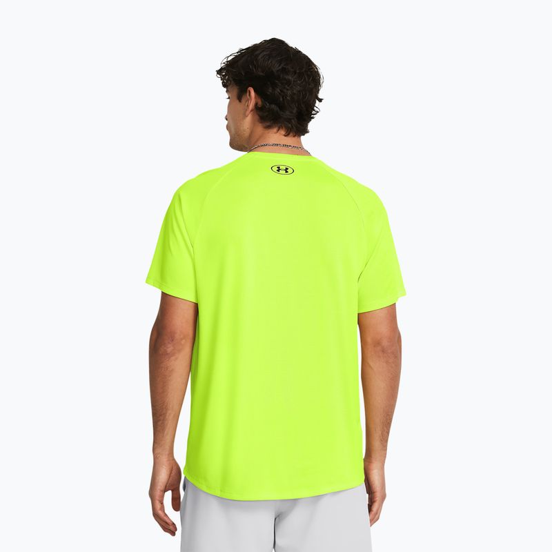 Pánské tričko Under Armour Tech Textured high vis yellow/black 2