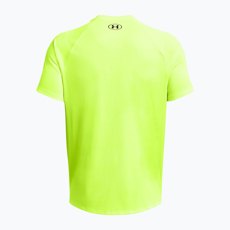 Pánské tričko Under Armour Tech Textured high vis yellow/black 5