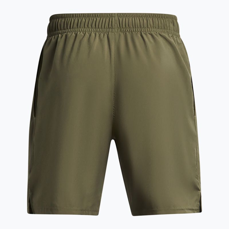 Pánské tréninkové šortky Under Armour Tech Woven Wordmark marine od green/black 2