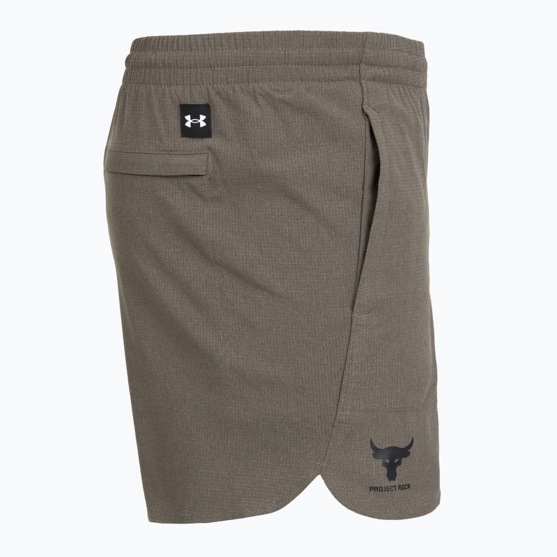 Pánské tréninkové šortky Under Armour Project Rock Camp brown 3