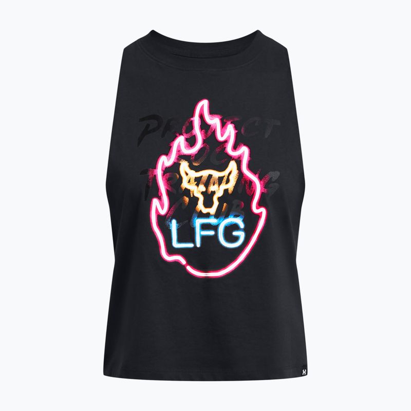 Dámské tréninkové tílko tank top  Under Armour Project Rock Neon Flame Tank black/black 3