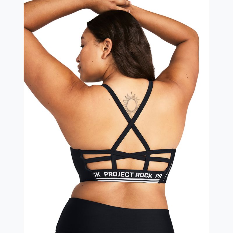 Fitness podprsenka Under Armour Project Rock All Train Crossback black/white 2