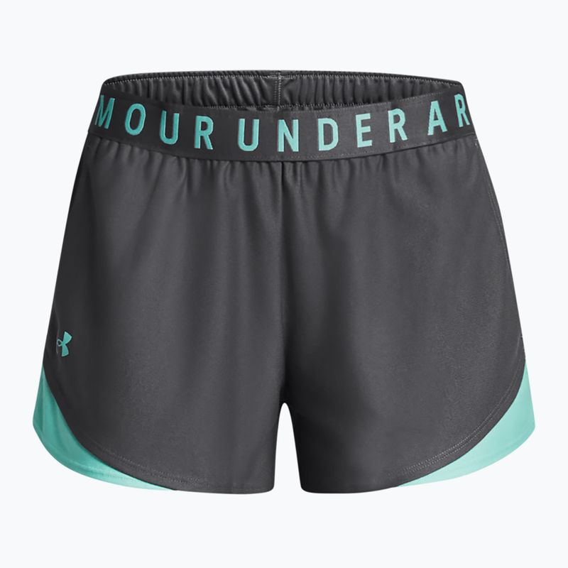 Dámské šortky Under Armour Play Up 3.0 castlerock/radial turquoise/radial turquoise 5