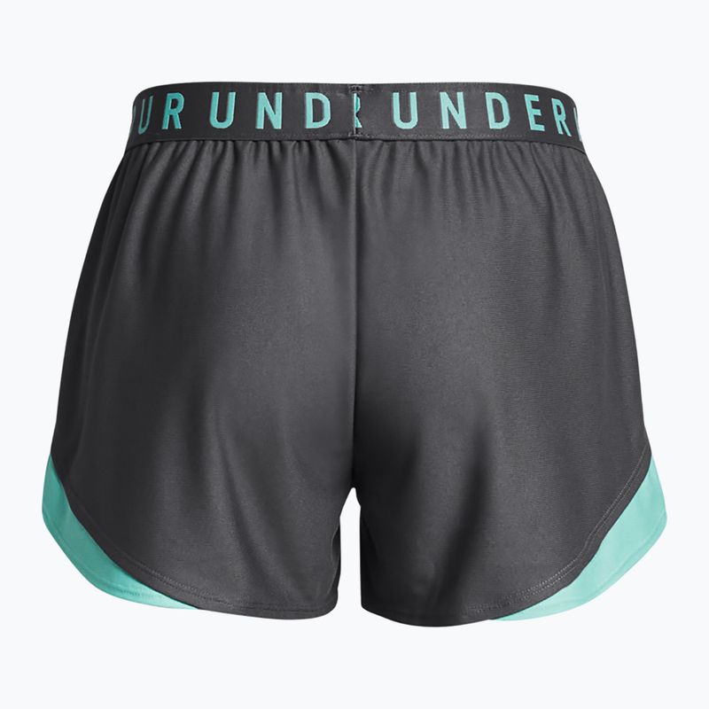 Dámské šortky Under Armour Play Up 3.0 castlerock/radial turquoise/radial turquoise 6