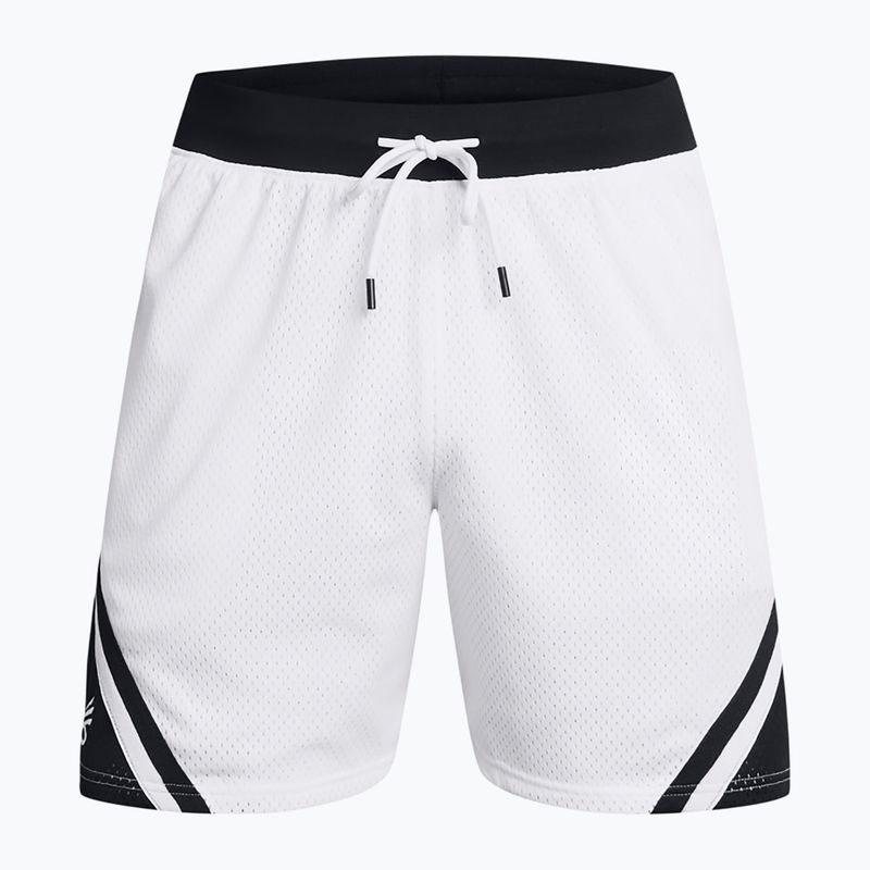 Pánské basketbalové šortky Under Armour Curry Mesh Short 4 white/black/white