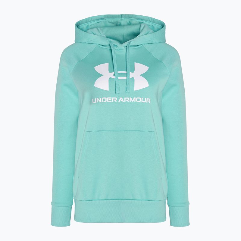 Dámská mikina Under Armour Rival Fleece Big Logo Hoody radial turquoise/white 4