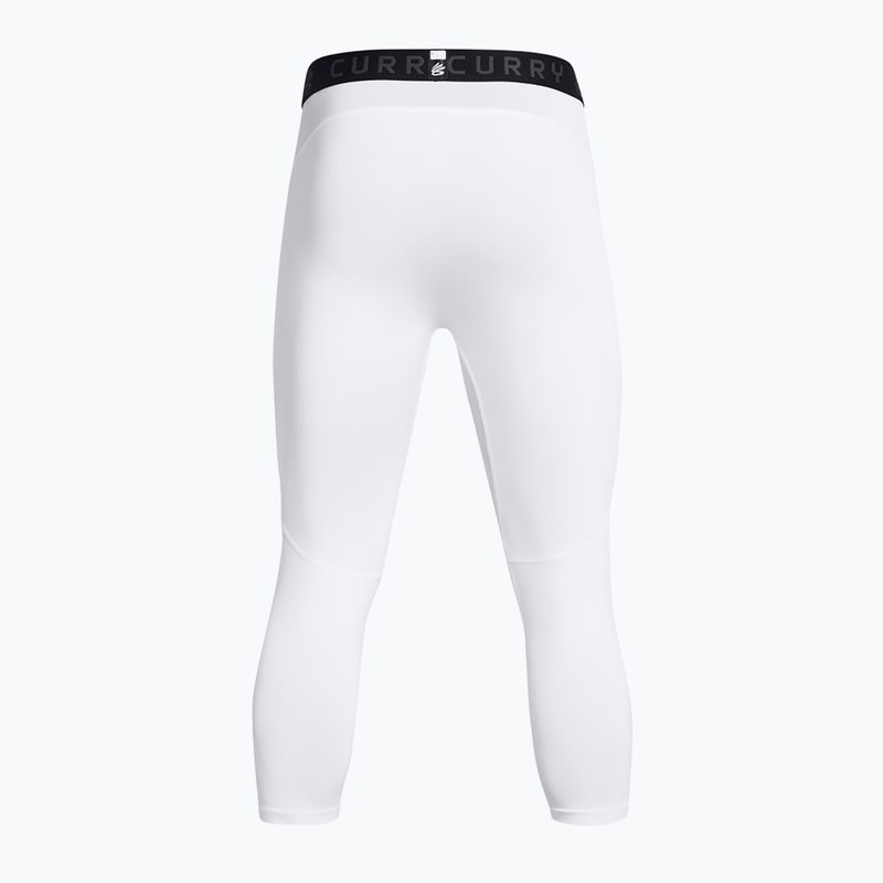 Pánské fitness legíny Under Armour Curry Brand 3/4 white/white/black 2