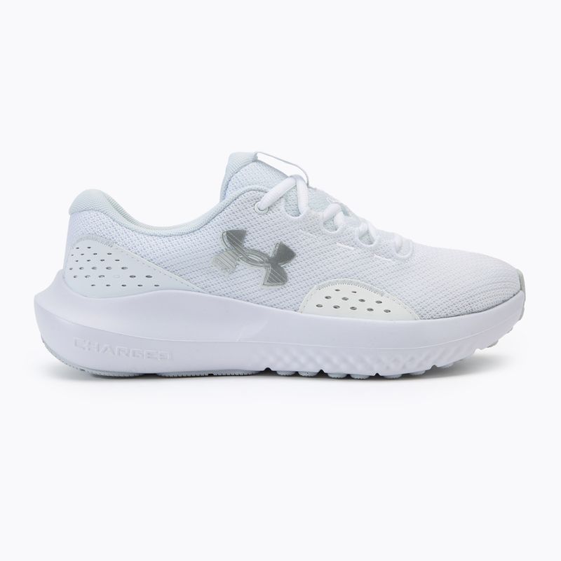 Dámské běžecké boty  Under Armour Charged Surge 4 white/distant gray/metallic silver 2