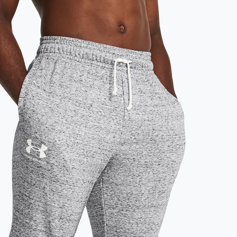 Pánské kalhoty  Under Armour Rival Terry Jogger mod gray light heather/onyx white 4