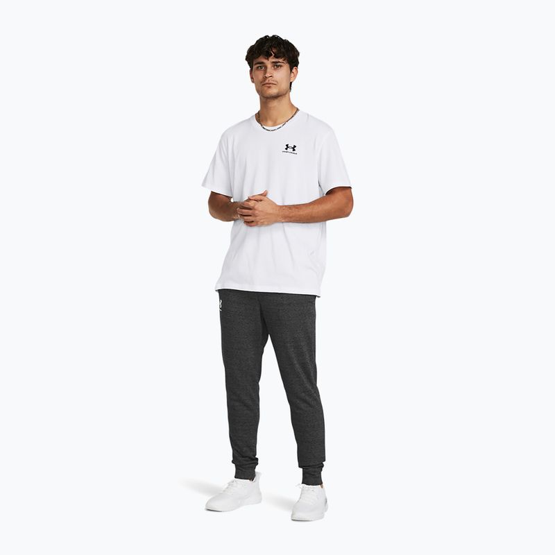 Pánské kalhoty Under Armour Rival Terry Jogger castlerock light heather/onyx white 2
