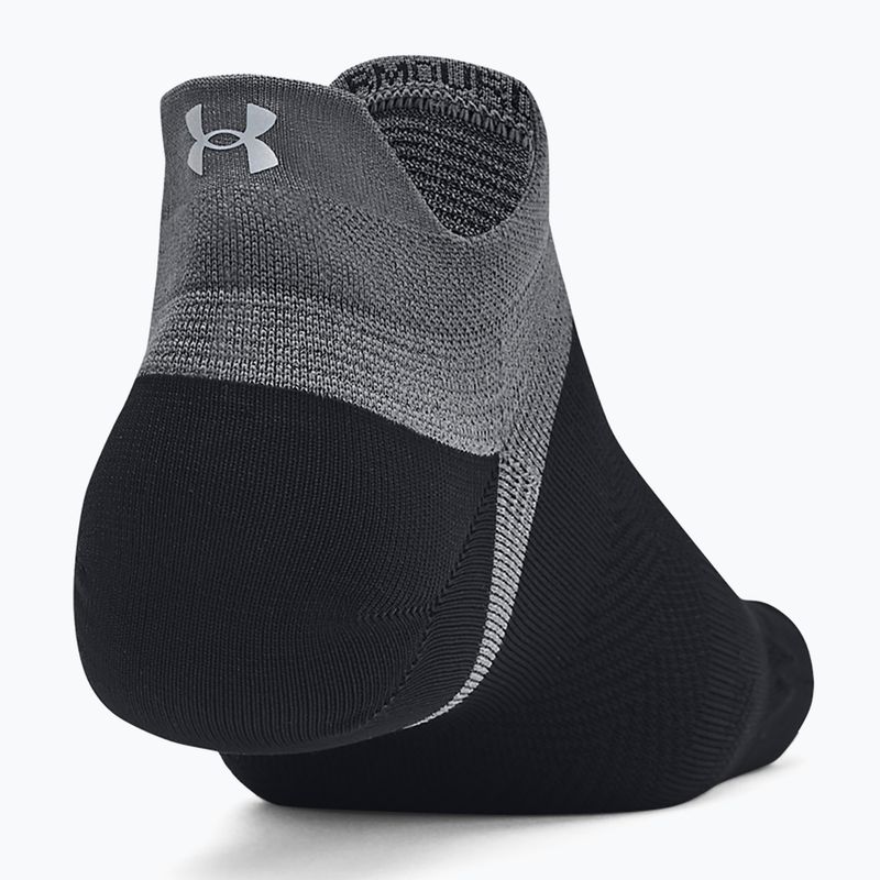 Pánské běžecké ponožky Under Armour Dry Run Lite No Show 3 pary black/black/reflective 3