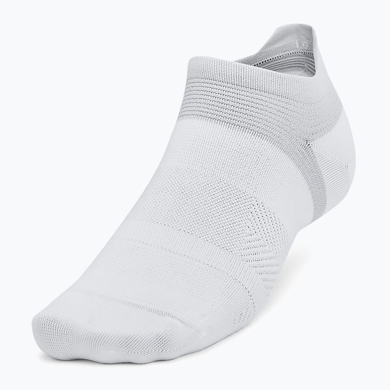 Pánské běžecké ponožky Under Armour Dry Run Lite No Show 3 pary white/white/reflective 2