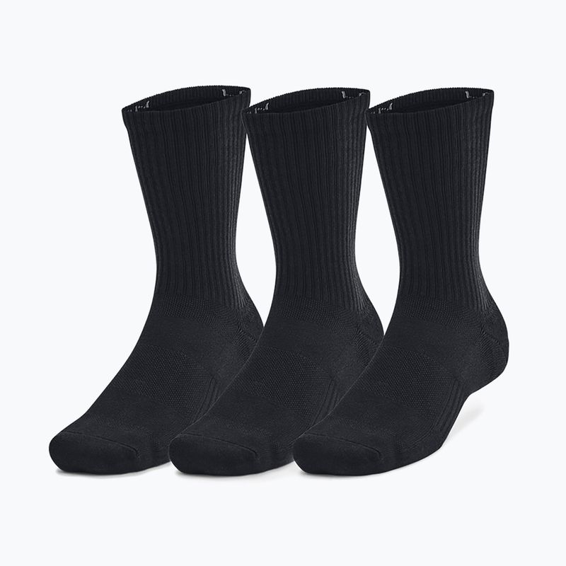 Ponožky Under Armour Training Cotton Crew 3 páry black/black/white