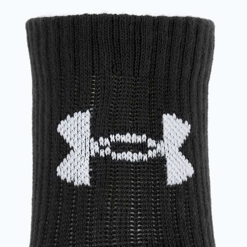 Ponožky Under Armour Training Cotton Quarter 3 páry black/black/white 3