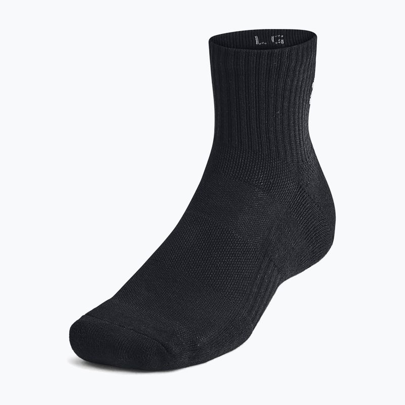 Ponožky Under Armour Training Cotton Quarter 3 páry black/black/white 5