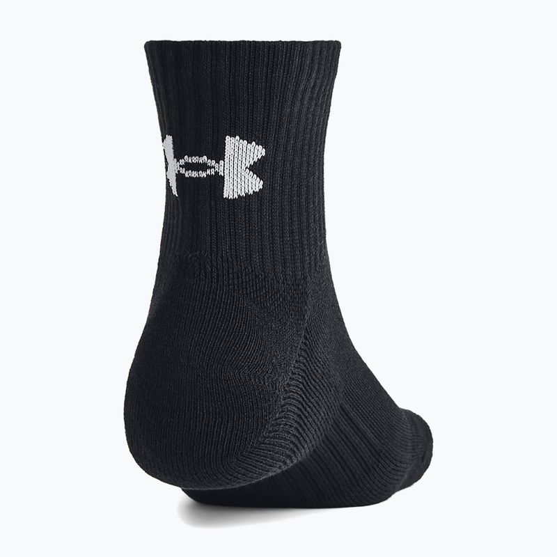 Ponožky Under Armour Training Cotton Quarter 3 páry black/black/white 7