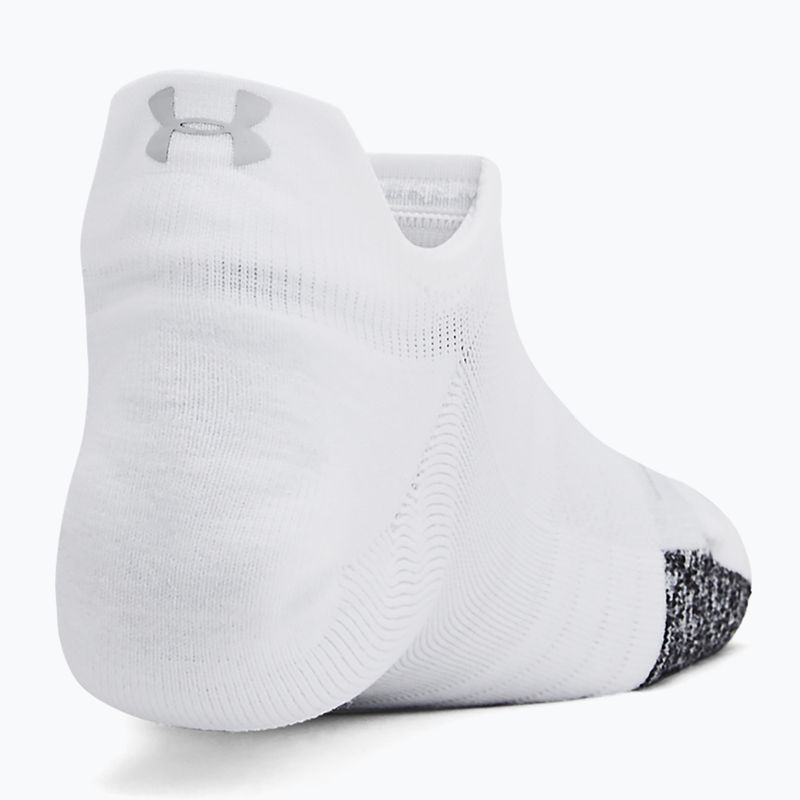 Dámské tréninkové ponožky Under Armour Breathe NS Tab 3 Pack bílá/bílá/halo šedá 3