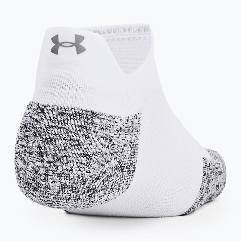 Běžecké ponožky Under Armour Dry Run Cushion No Show 3 pary white/halo gray/reflective 3