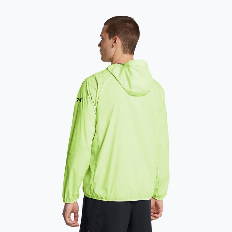 Pánská běžecká bunda Under Armour Launch Lightweight morph green/tetra gray/black 2