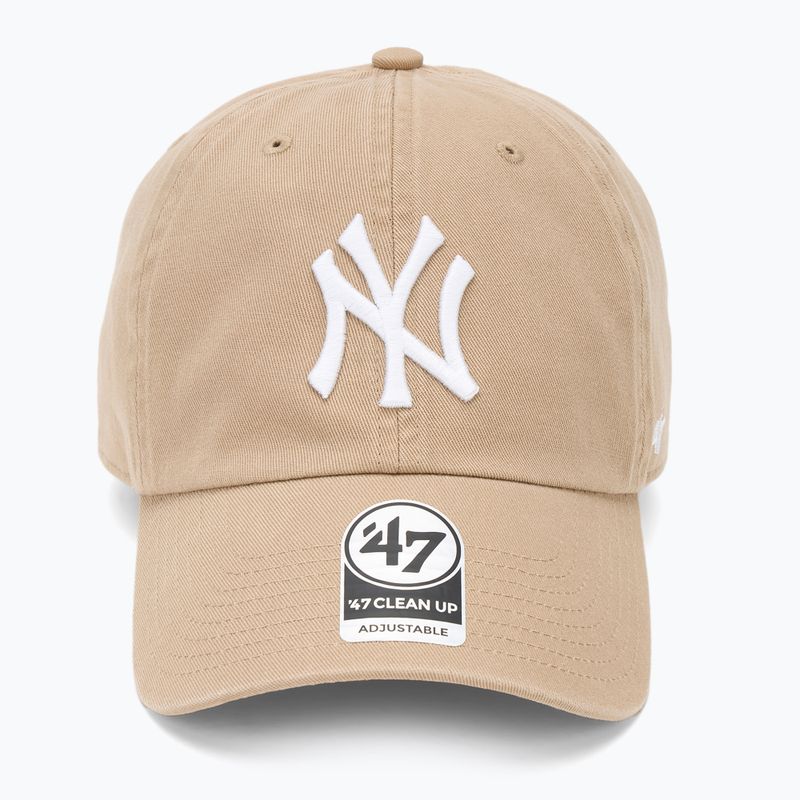 Kšiltovka 47 Brand MLB New York Yankees CLEAN UP W/No Loop Label khaki 2
