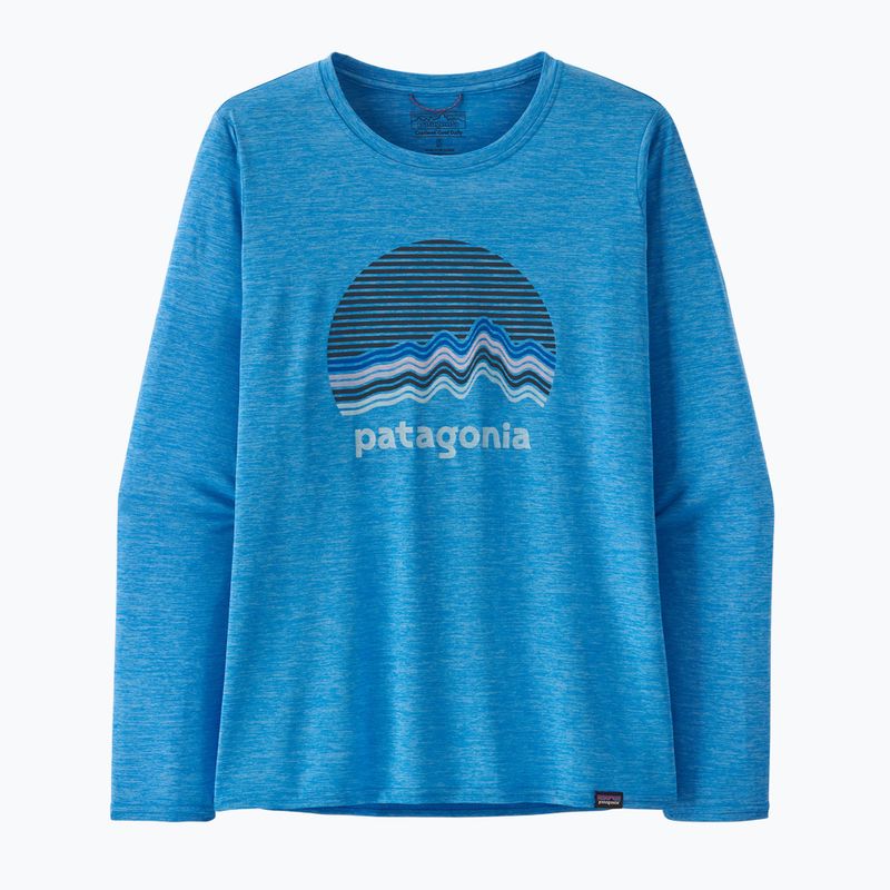 Dámské tričko longsleeve  Patagonia Cap Cool Daily Graphic Shirt ridge rise moonlight/vessel blue x-dye 3