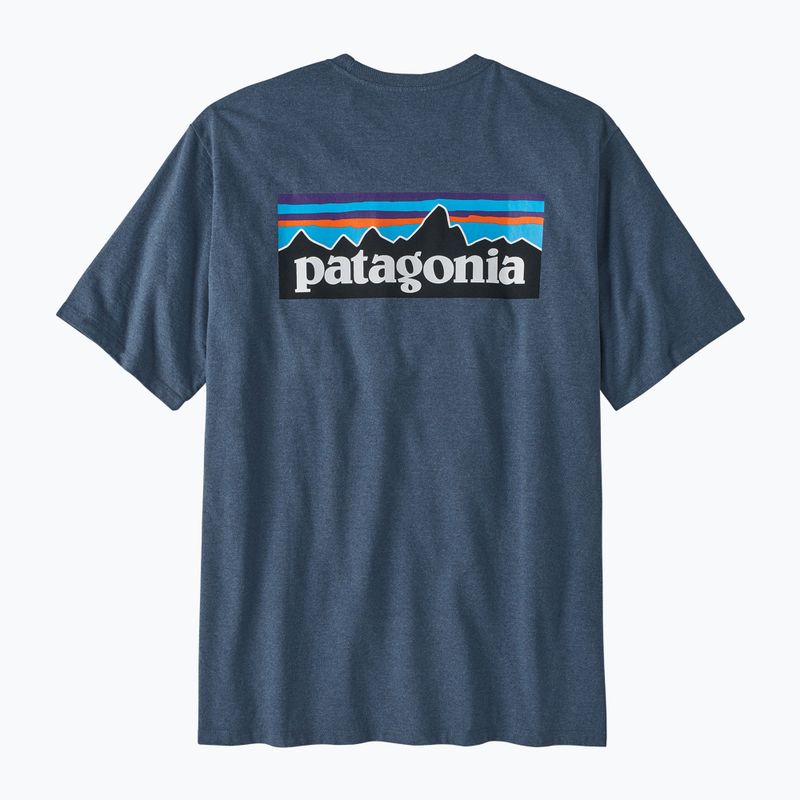 Pánské trekingové tričko Patagonia P-6 Logo Responsibili-Tee utility blue 4