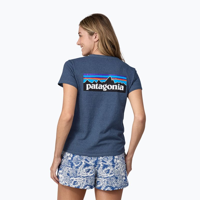 Dámské trekingové tričko Patagonia P-6 Logo Responsibili-Tee utility blue 2