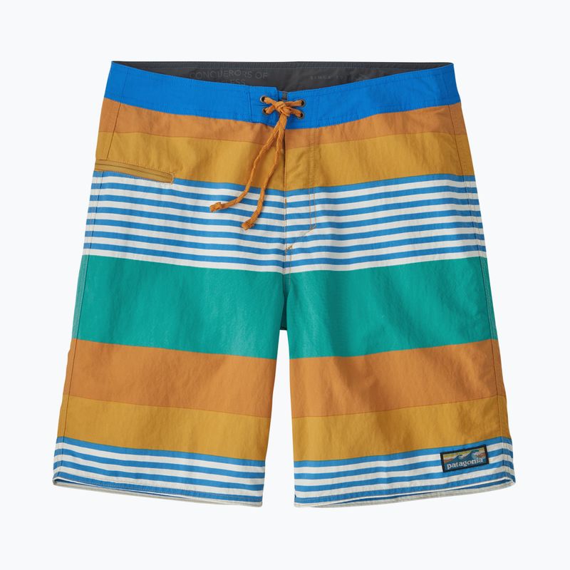 Pánské plavecké šortky  Patagonia Wavefarer Boardshorts fitz stripe/pufferfish gold