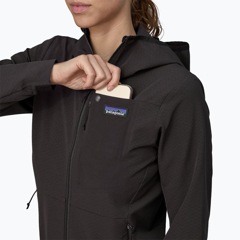 Dámská softshellová bunda Patagonia R1 CrossStrata Hoody black 6