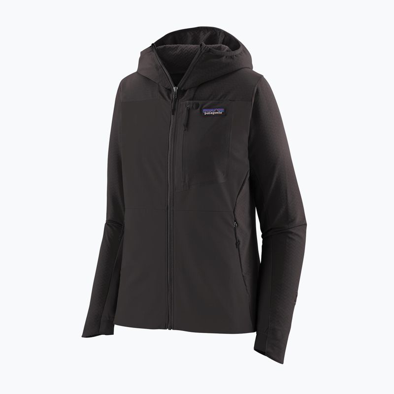 Dámská softshellová bunda Patagonia R1 CrossStrata Hoody black 9