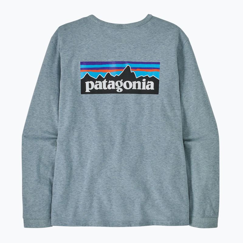 Dámské tričko longsleeve  Patagonia P-6 Logo Responsibili-Tee thermal blue 4