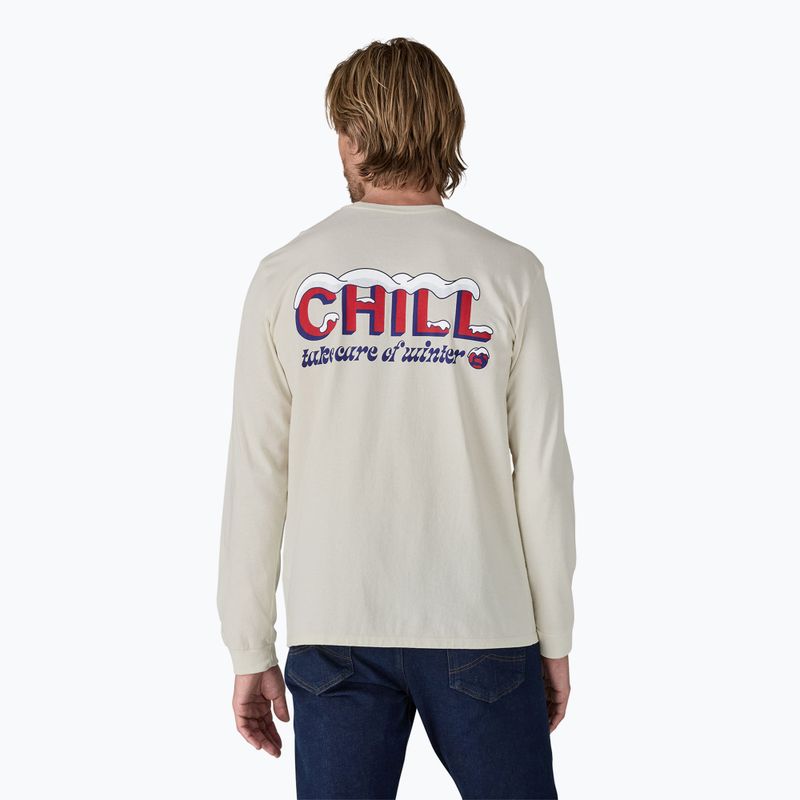 Pánské tričko longsleeve Patagonia Chill Responsibili brich white 2