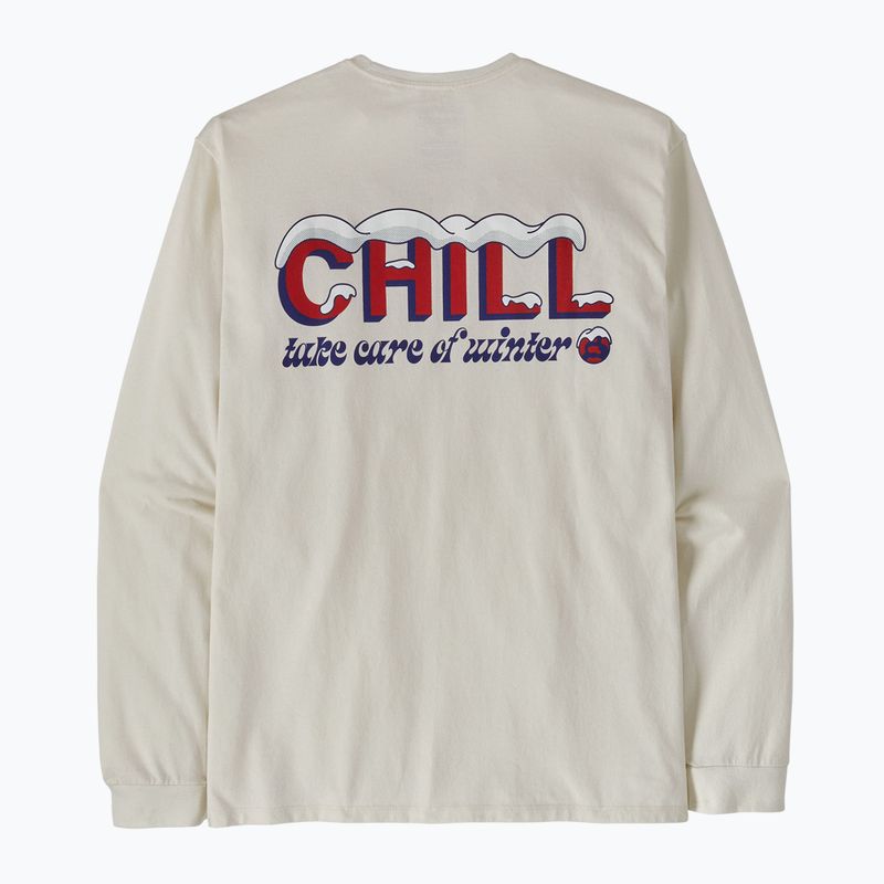 Pánské tričko longsleeve Patagonia Chill Responsibili brich white 3