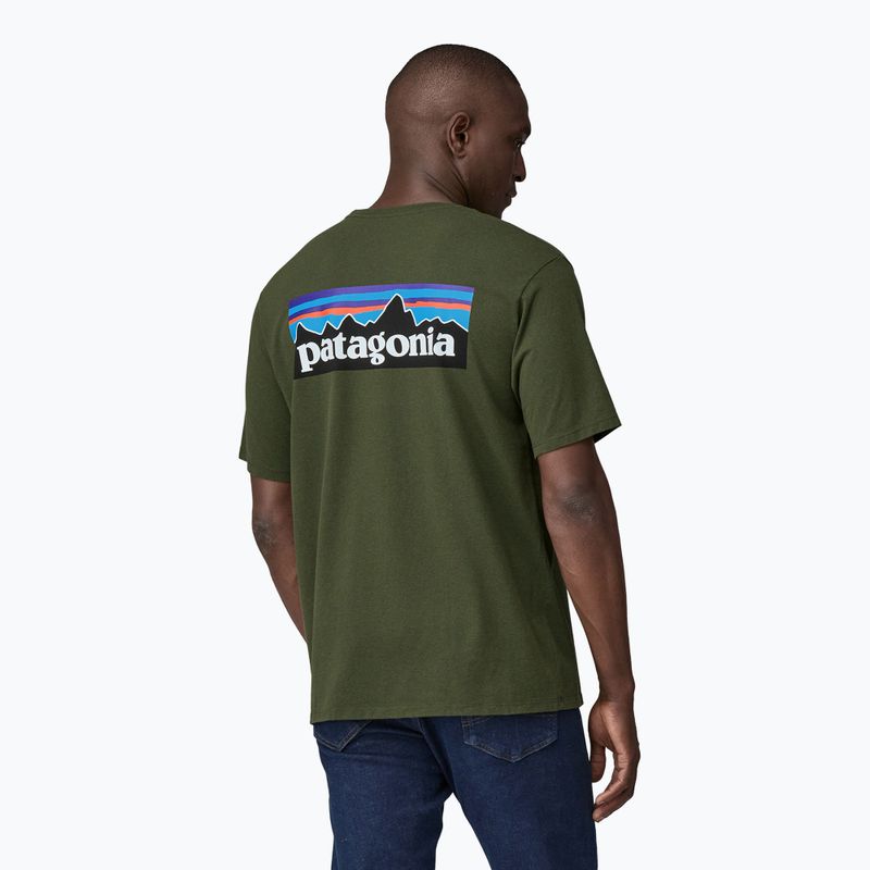 Pánské trekingové tričko  Patagonia P-6 Logo Responsibili-Tee torrey pine green 2