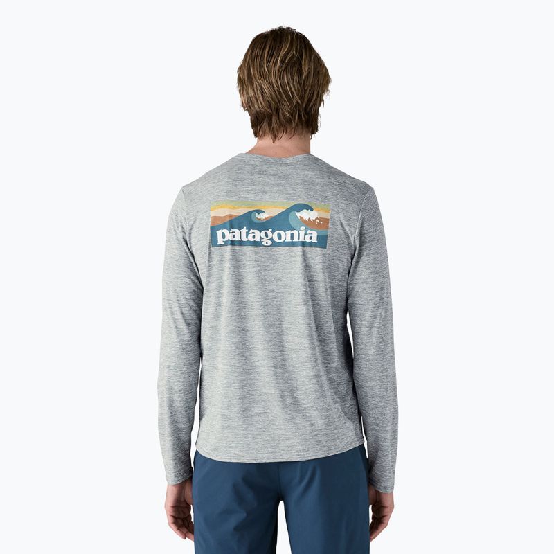 Pánské tričko Patagonia Cap Cool Daily Graphic Shirt-Waters Longsleeve boardshort logo abalone blue/feather grey 2