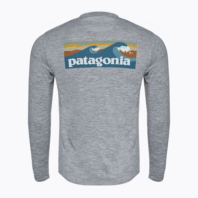 Pánské tričko Patagonia Cap Cool Daily Graphic Shirt-Waters Longsleeve boardshort logo abalone blue/feather grey 2