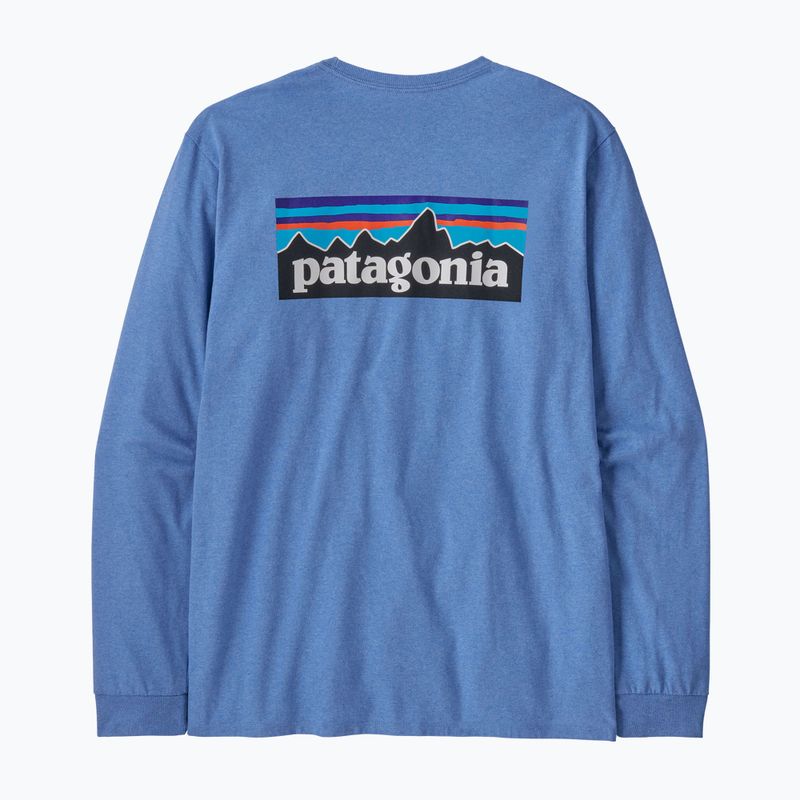 Pánské tričko longsleeve Patagonia P-6 Logo Responsibili abundant blue 4