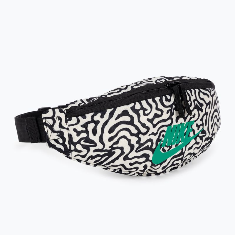 Ledvinka Nike Heritage Waistpack 3 l black/coconut milk/stadium green 2