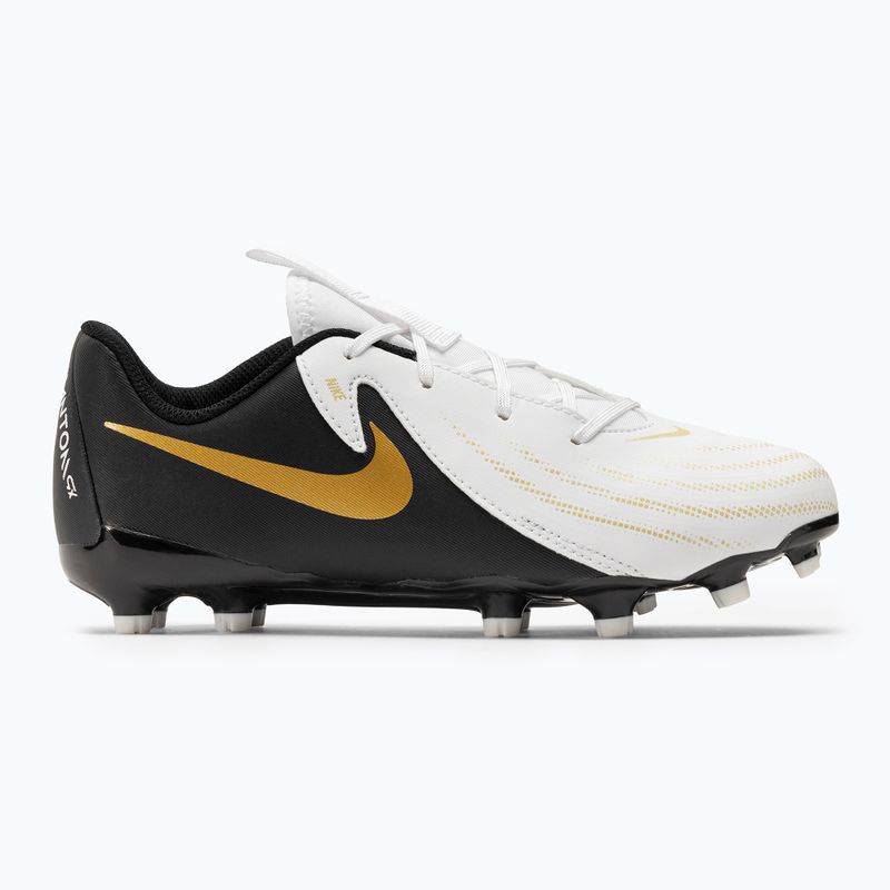 Dětské kopačky Nike Phantom GX II Academy FG/MG Junior white/metallic gold coin/black 2