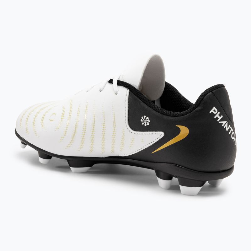 Dětské kopačky Nike Phantom GX II Club FG/MG Junior white/metallic gold coin/black 3