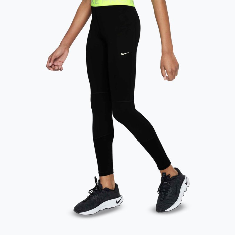 Dětské legíny Nike Pro Dri-FIT comet black/volt/white
