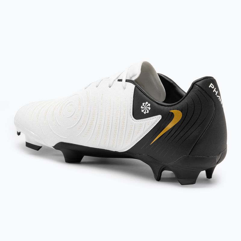 Kopačky Nike Phantom GX II Academy FG/MG bílé / metalické zlaté mince / černé 3