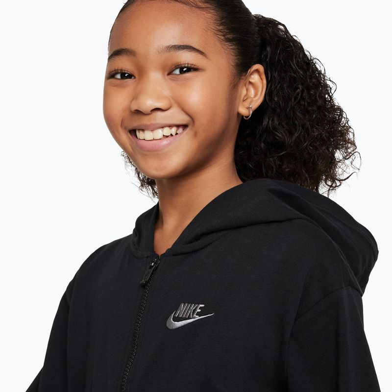 Dětská mikina Nike Sportswear Full Zip Hoodie black/flat pewter 4