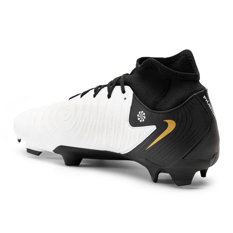 Kopačky Nike Phantom Luna II Academy FG/MG bílé / metalické zlaté mince / černé 3