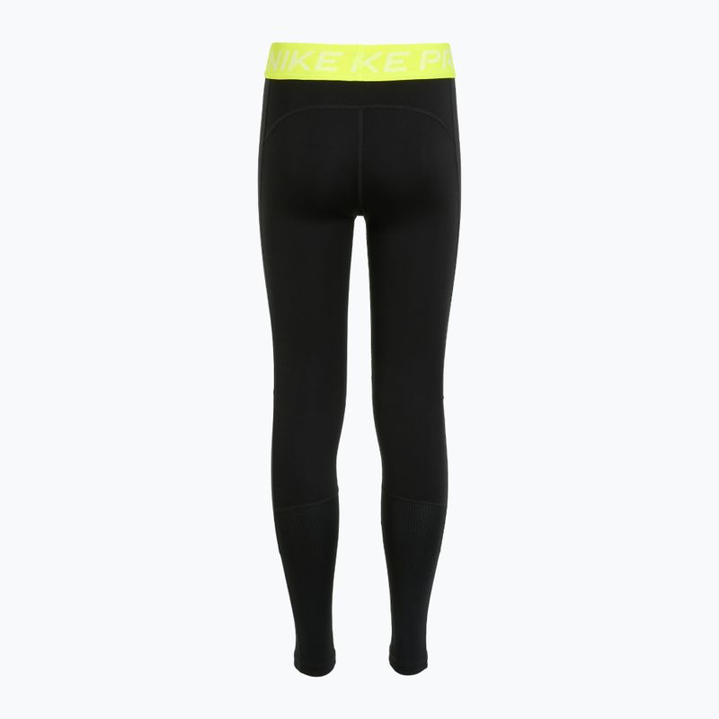 Dětské legíny Nike Pro Dri-FIT comet black/volt/white 7