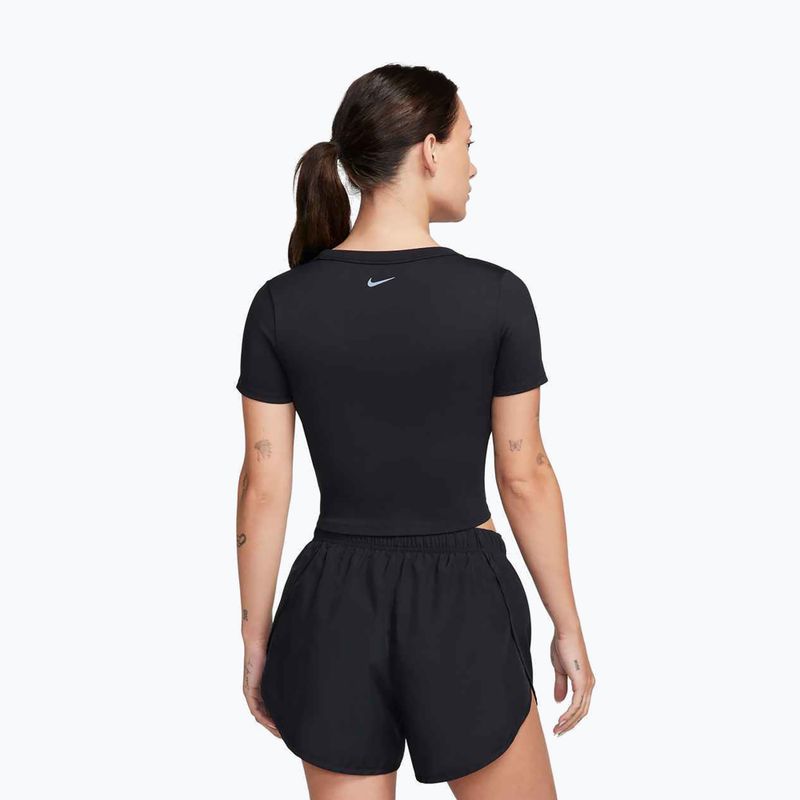Dámské tréninkové tričko Nike One Fitted Dri-Fit Cropped Top black 3