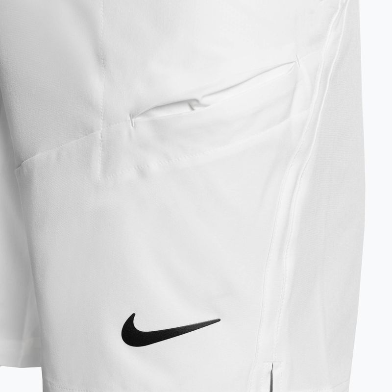 Pánské tenisové šortky Nike Court Dri-Fit Advantage 9" bílá/bílá/černá 3