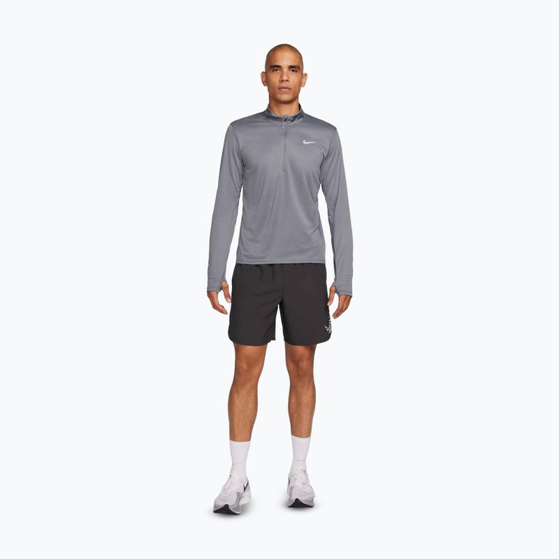 Pánská běžecká mikina Nike Pacer Dri-Fit 1/2 Zip smoke grey 2