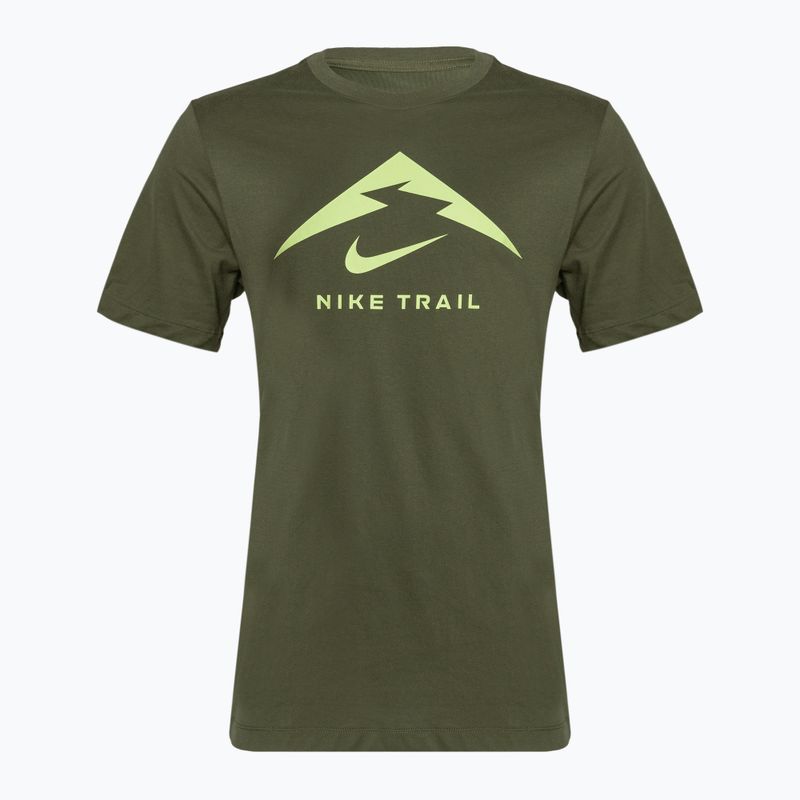 Pánské běžecké tričko Nike Dri-Fit UV medium olive