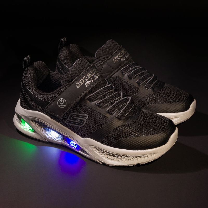 Dětská tréninková obuv SKECHERS Skechers Meteor-Lights black/grey 7